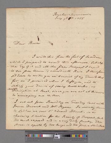Lyttelton, George, 1st Baron Lyttelton of Frankley. Letter to Archibald Bower