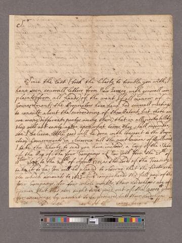 Hyde, Edward, afterwards 3d Earl of Clarendon. Letter to William Blathwayt