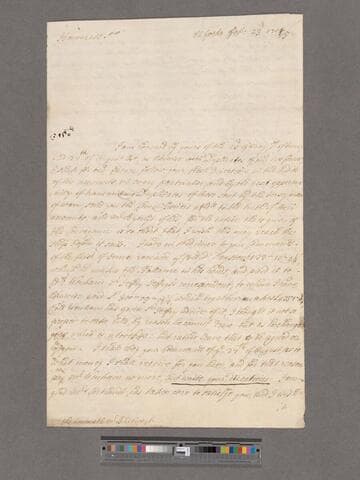 Clarke, George. Letter to William Blathwayt
