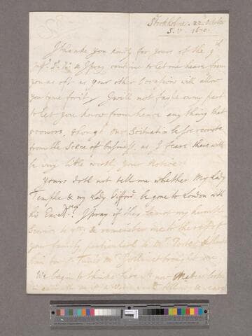 Werden, Sir John. Letter to William Blathwayt