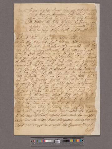 Turner, Theophilus. Deposition concerning pirates, sworn before Nathaniel Blakiston, Governor of Maryland