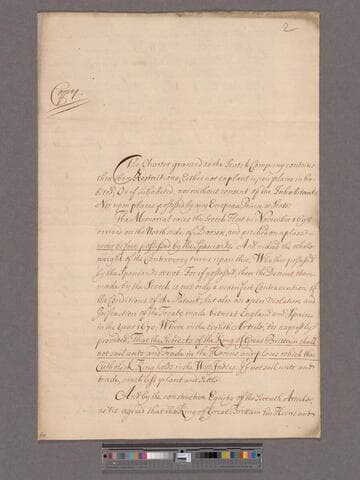 Great Britain. Board of Trade. To James Vernon : [Report upon the Scotch Settlement at Darien]