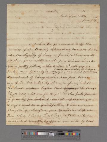 Montagu, Elizabeth (Robinson). Letter to Leonard Smelt