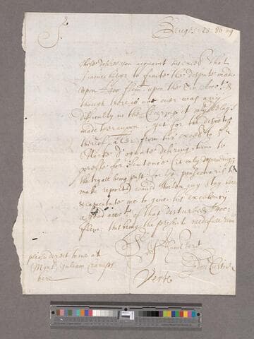 Custis, Edmond. Letter to William Blathwayt