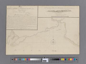 Plan of St. John's and Mechecascor on the north shore of the Bay of Fundy, taken in February 1756 [cartographic material] / by T. Lewis
