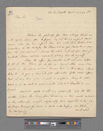 Montagu, Edward Wortley. Letter to Edward Montagu