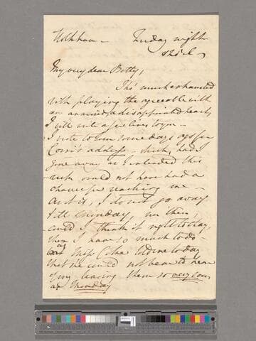 Opie, Amelia (Alderson).  Letter to Eliza (Alderson) Briggs