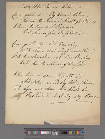 [Unknown author]. Inscription in an Arbor: [a poem in 3 stanzas of 4 lines each]