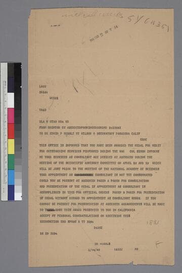 Quinton, of the Aberdeen Proving Ground, wires EPH