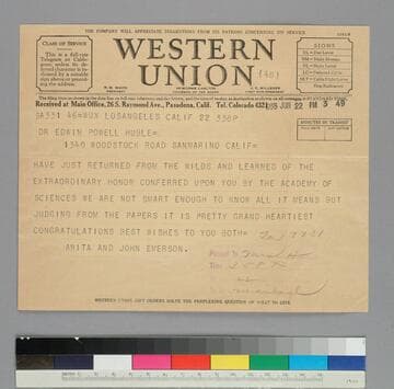 Writer Anita Loos and her husband John Emerson wire EPH