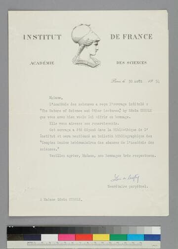 Louise de Broglie writes to GBH