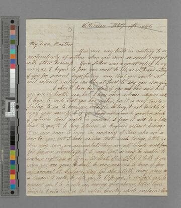 Jean (Macaulay) Babington. Letter to Zachary Macaulay
