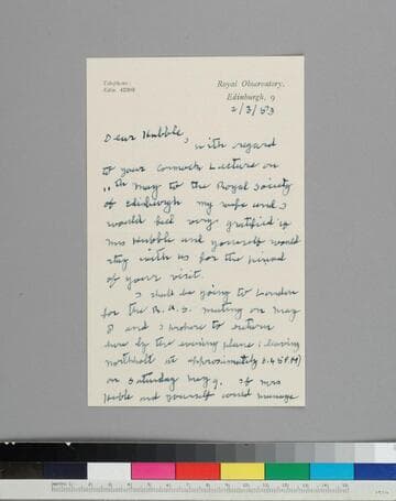 English astronomer William Michael Herbert Greaves writes to EPH