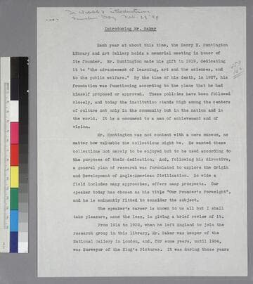 Introducing Mr. Baker