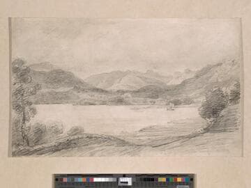 Langdale Pikes across Lake Windermere; Formerly called Derwentwinter