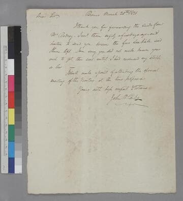 John H. Cocke, Bremo, letter to Thomas Jefferson