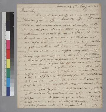 Arthur S. Brockenbrough, University of Virginia, letter to Thomas Jefferson, Monticello