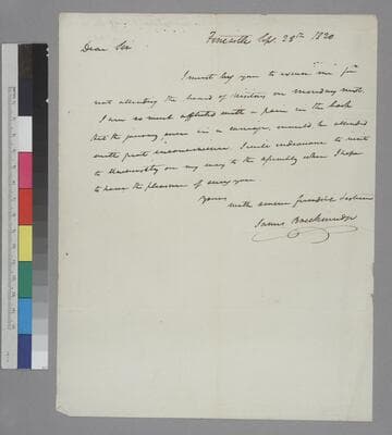 James Breckenridge, Fincastle, letter to Thomas Jefferson