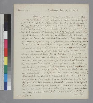 Andrew Stevenson, Washington, D.C., letter to Thomas Jefferson