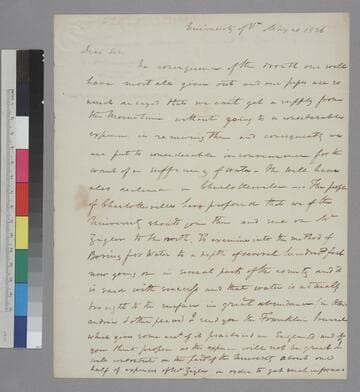 Arthur S. Brockenbrough, University of Virginia, letter to Thomas Jefferson