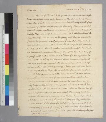Thomas Jefferson, Monticello, letter to William A. Burwell