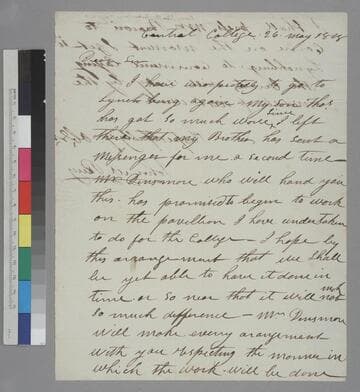 John M. Perry, Central College, letter to Thomas Jefferson