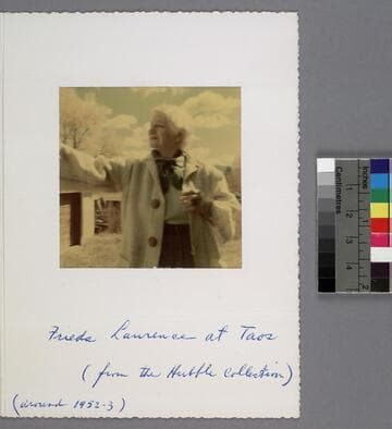 Frieda von Richthofen Lawrence, in Taos, New Mexico