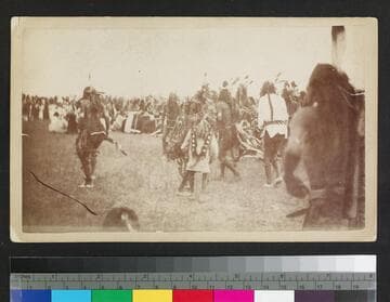 Indian Ghost Dance before Battle of Wounded Knee