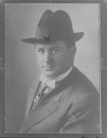 A portrait of B.F. Pearson.  This is not part of the EEC collection as we found it.  EEC 184 is missing.  The negatives