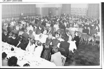 Harry Chandler with bosses and secretaries at boss-secretary breakfast