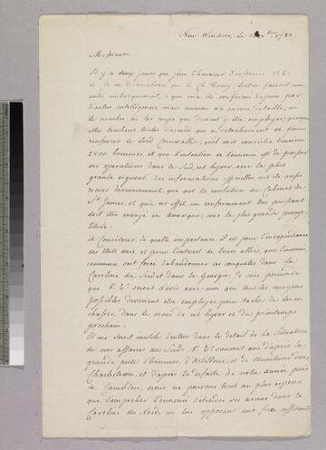 Letter : New Windsor, to Jean-Baptiste-Donatien de Vimeur, comte to Rochambeau and Ternay, 1780 December 15