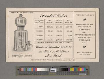 Materials related to Hammer's work and lectures on radium