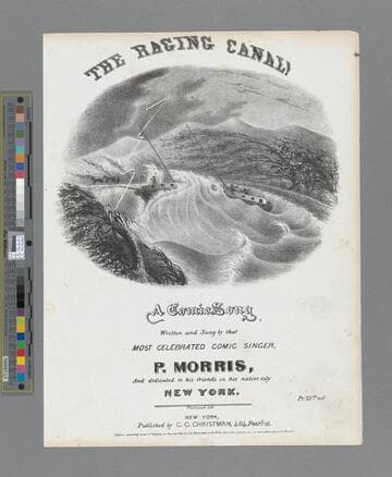 The raging canal! : a comic song / written and sung by that most celebrated comic singer, P. Morris, and dedicated to his friends in his native city New York
