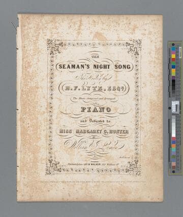 The seaman's night song / words by H. F. Leyte [sic]   music by W. J. Lemon