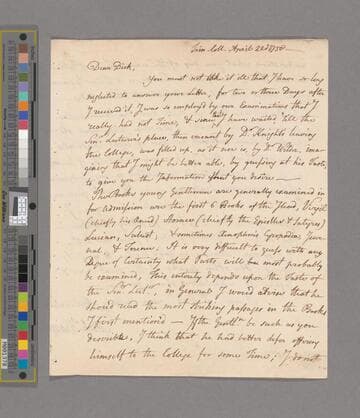 Kearney, Michael. Letter to Richard Shackleton