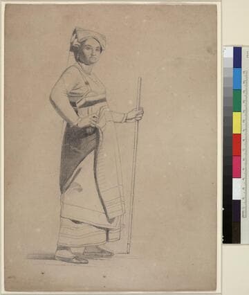 Standing Female Figure Holding a Staff