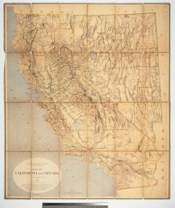 Map of California and Nevada / Drawn by F. v. Leicht and A. Craven