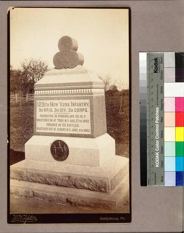 Monument honoring the125th New York Infantry, 3rd Brigade, 3nd Division, 2nd Corps
