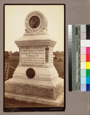 Monument honoring the 80th New York Infantry, 1st Brigade, 3d Division, 1st Corps