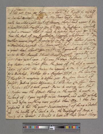 Freind, William. Letter to Elizabeth (Robinson) Montagu