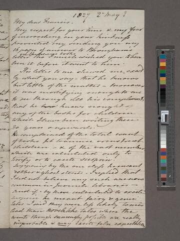 Edgeworth, Maria.  Letter to [Sir] Francis [Beaufort]