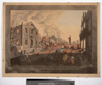 View of the ruins after the great fire in New-York, Decr. 16th. & 17th. 1835. As seen from Exchange Place