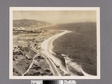 Aerial view of Motion Picture Colony at Malibu Beach