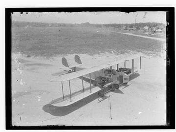 Small airplane in a field