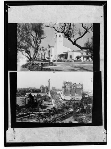 New Union Passenger Station, Los Angeles, Cal. ; Wilshire Boulevard, Los Angeles, Cal