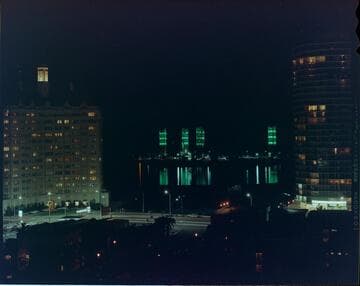 "Thums" Island "A" in Long Beach Harbor at night