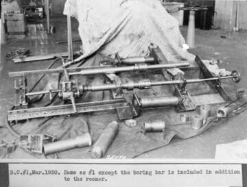 Big Creek #1 - Bucket changing equipment.  General assembly showing reamer and air motor connected up