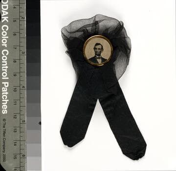 Mourning ribbon commemorating the death of Abraham Lincoln