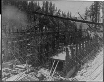 Big Creek Powerhouse #1 arose at the junction of Pitman Creek and Big Creek