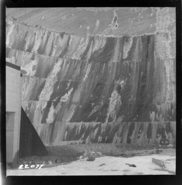 Big Creek, Florence Lake Dam - View of Intrados Arch #36
